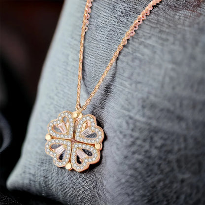 Magnet Love Four-leaf Clover Necklace